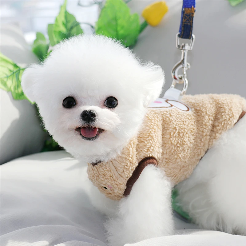 Towable Dog Clothes Spring Puppy Vest Bichon Pullover Teddy Soft Clothes Pet Breathable Two-legged Clothes XS-XL