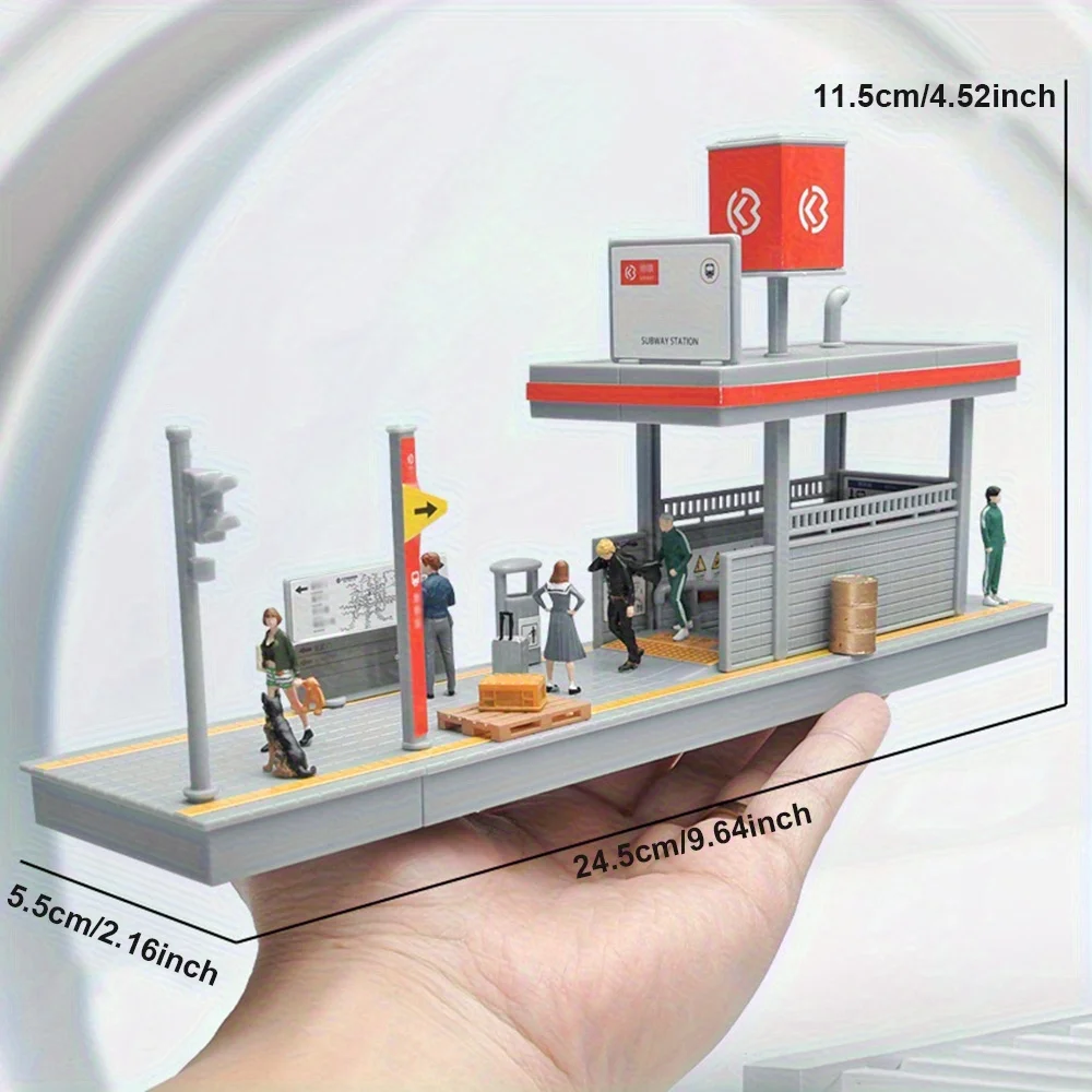 1/64 Scale Mini Subway Station Platform Model Railway Layout Diorama Scenery Kit