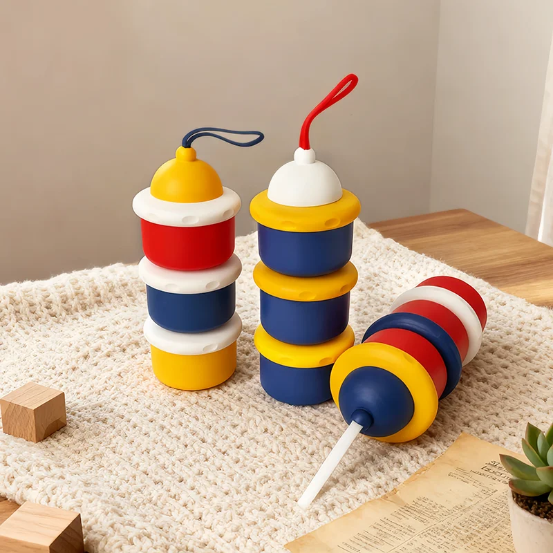 

3-слойная коробка для хранения, независимые многослойные отделения для сухого молока, коробка для хранения продуктов, контейнер для детского питания, подходящий для путешествий