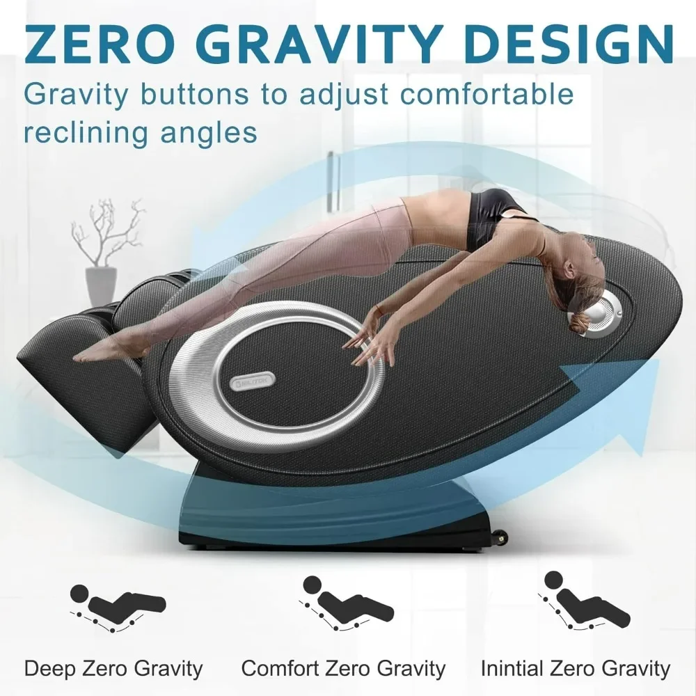 Massage chair Bluetooth connection and speaker, zero gravity bed, full body pressure, easy to use at home and in the office