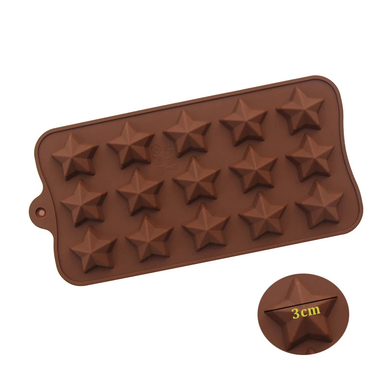 Star Shape Silicone Mold Chocolate Candy Mould Plaster Clay Resin Molds Baking Tool