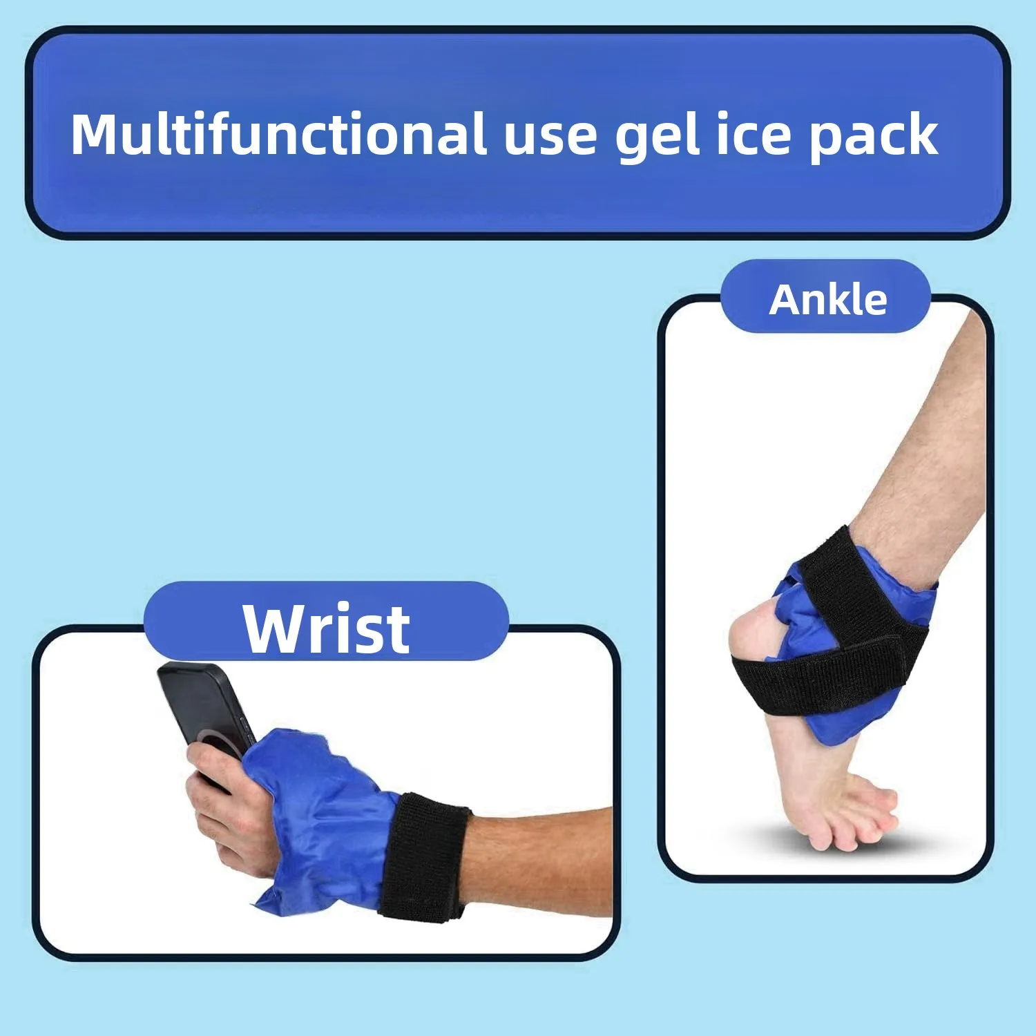 دعامة الكاحل حزمة الثلج التفاف للإصابات العلاج البارد الساخن قابلة لإعادة الاستخدام هلام الباردة حزمة الكاحل دعم لتخفيف الآلام الالتواء #3