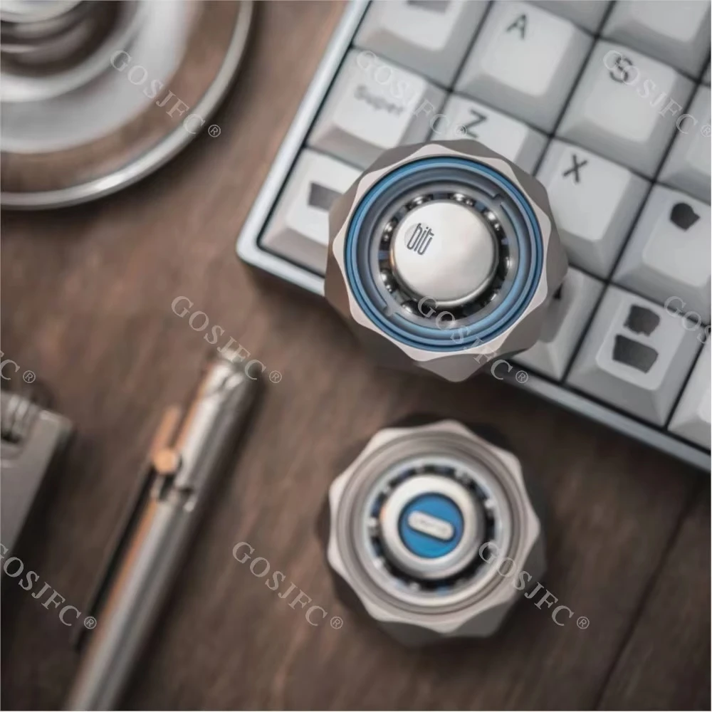 LAUTIE BIT05 titane Fidget Spinner bout des doigts Gyro métal adultes soulagement du Stress jouet Fidgeting jouets