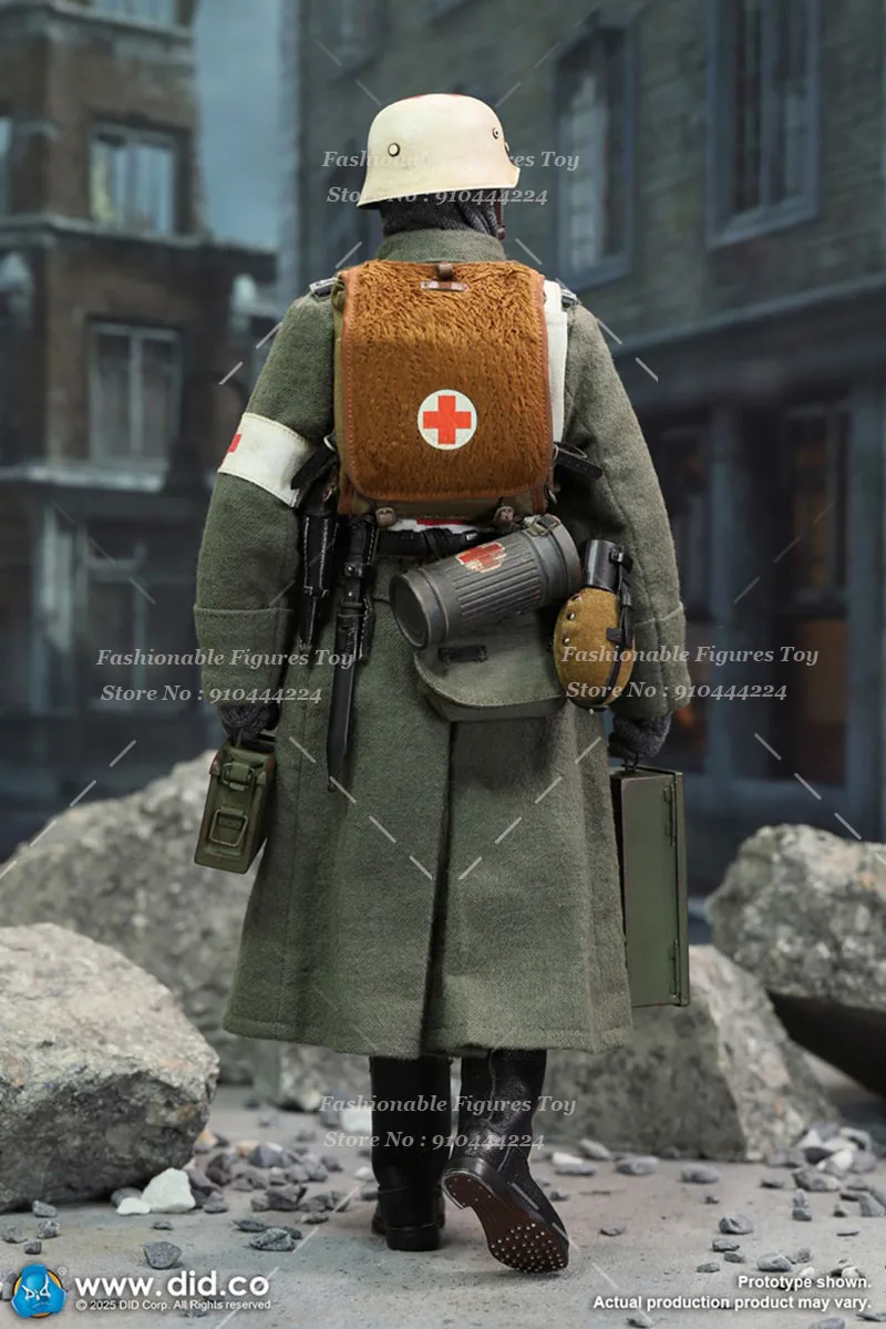 DID D80183 1/6 الرجال الجندي ضابط طبي ضابط الطري مجموعة كاملة 12 بوصة عمل نموذج لجسم الحرب العسكرية جمع الدمى #6