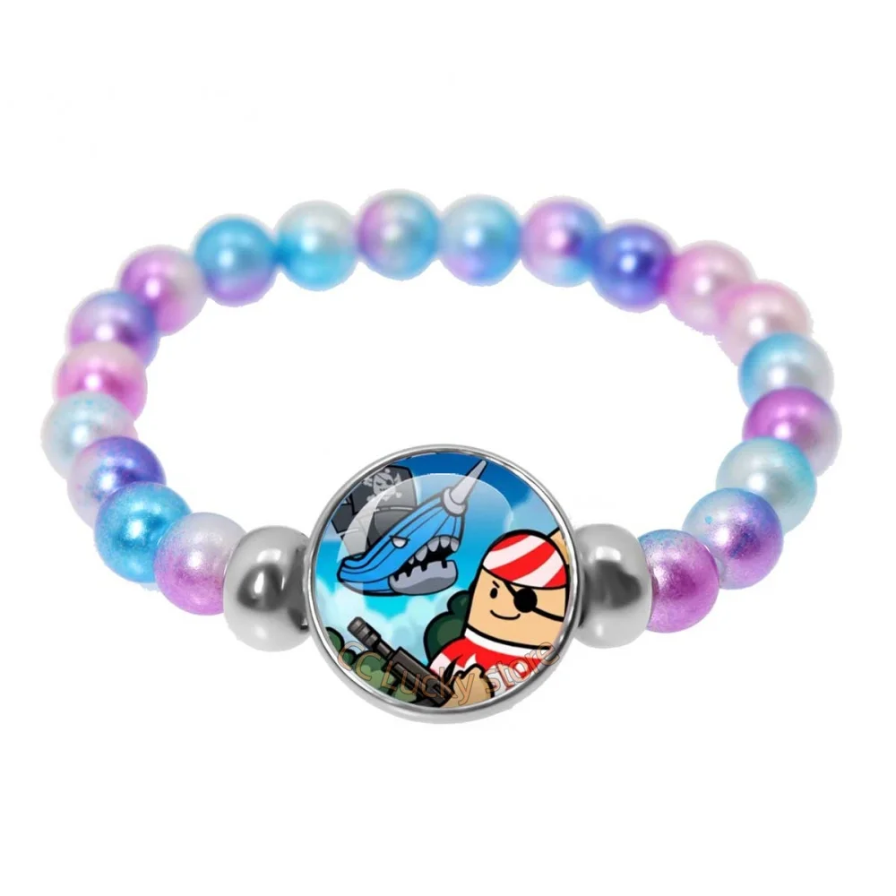 Funny Game Cartoon Battle Royale Mobile Game Sausage Man18mm Colorful Bracelet Cartoon Figure Accessories Jewelry Gift