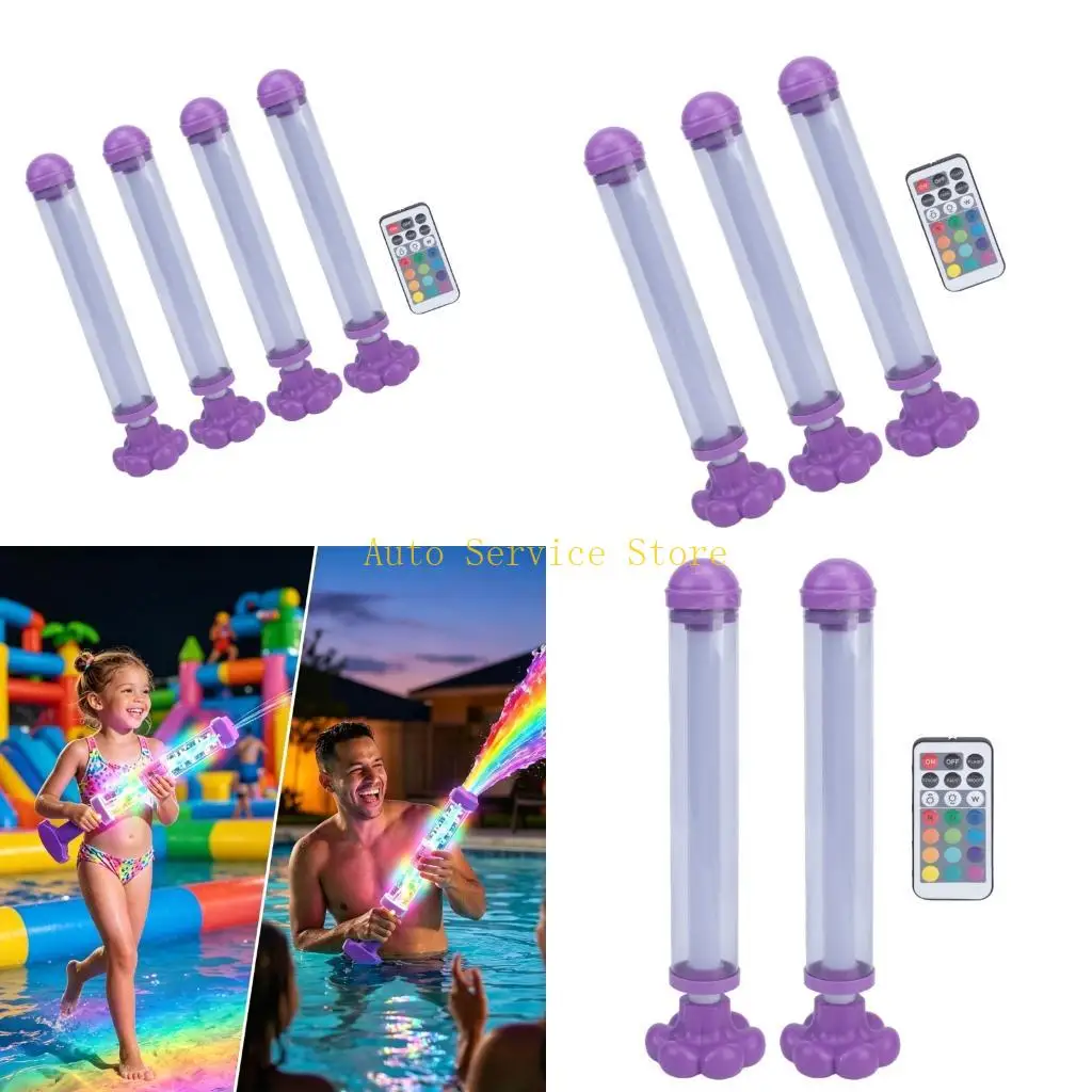 462A Blasters LED Rainbow Water Guns Toy For Kids Outdoor Play Beach Activities