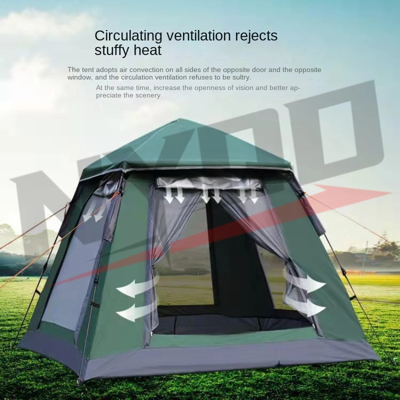 Outdoor camping tent anti rainstorm thickening outdoor camping tent quick opening fully automatic sunscreen portable folding typ