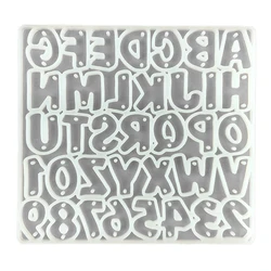 Alphabet Keychain Epoxy Resin Mold Letter Number Earrings Pendant Silicone Mould Drop Shipping