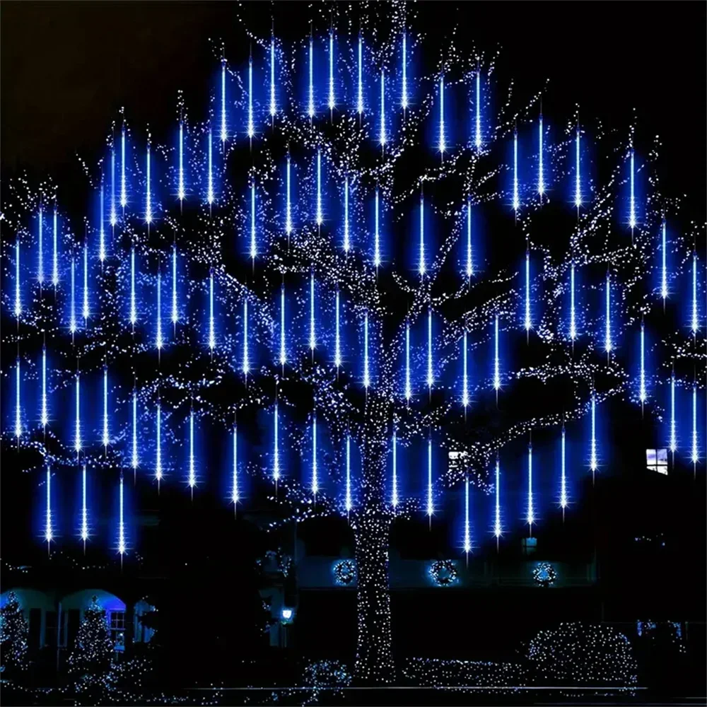 Imagem -02 - Meteor Shower Rain Led String Lighting Fairy Light ao ar Livre Natal Decoração de Festa de Casamento Ano Novo Grupo 30 cm 50cm 2023