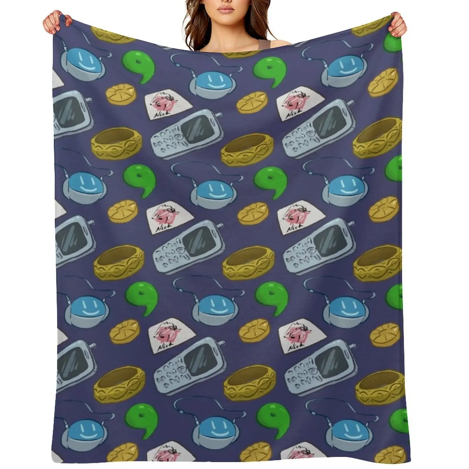 

Ace Attorney Pattern Throw Blanket Soft Plush Plaid Bed Fashionable Decorative Beds Blankets