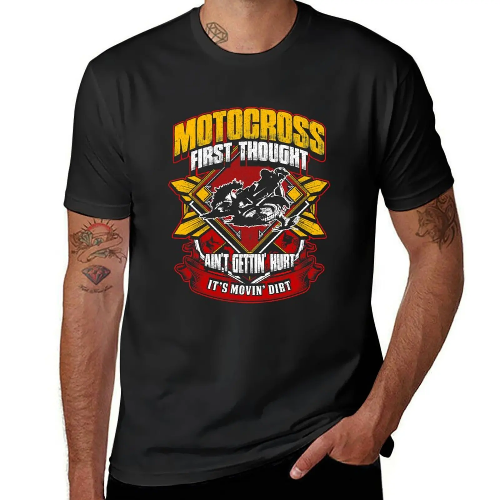 Motocross First Thought T-Shirt sweat sublime cute clothes tops heavyweight t shirts for men