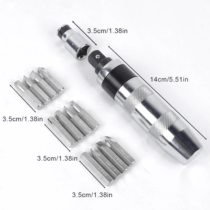 Impact Screwdriver Set Shock Screw Driver Chisel Bits Multifunctional Screw Extractor Remover Repair Set Repair Tool,VT01212