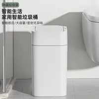 Intelligent Induction Trash Can for Household Kitchen and Bathroom Large-capacity Sealed Sterilization Gap Smart Trash Can