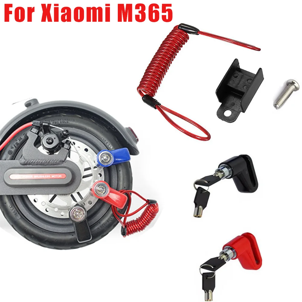 

Замок с защитой от кражи для электроскутера, дискового тормоза, со стальной проволокой, нержавеющий велосипед, электровелосипед для Xiaomi M365, защита от кражи