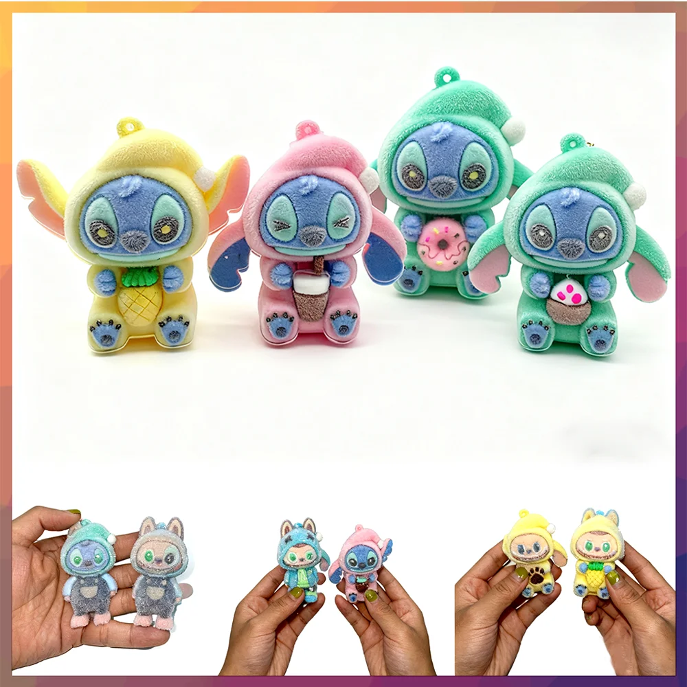 

New Stitch Eat Sleep Series Keychain Action Figure Pendant Cute Cartoon Lilo & Stitch Toys Doll Model Decor Kids Birthday Gifts