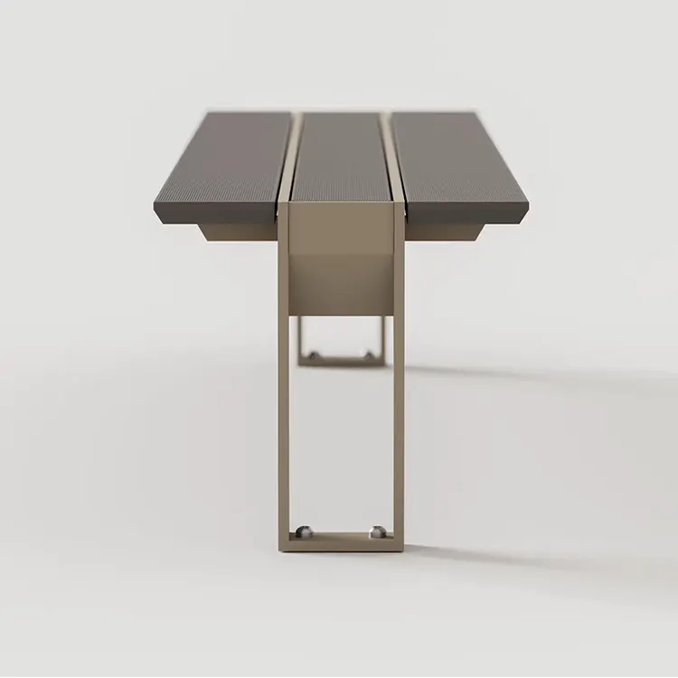 Outdoor open-air plastic wood tables and chairs set courtyard preservative solid wood garden terrace camping