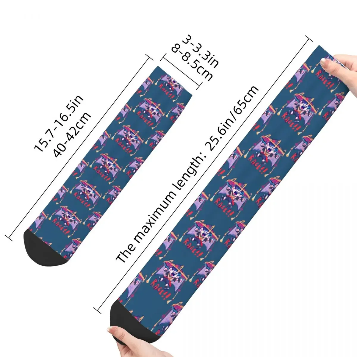 Chaussettes Genshin Impact Rage De planchers amouche pour hommes et femmes, chaussettes à tube moyen, décontracté, nouveauté, printemps, été, automne, hiver, cadeau