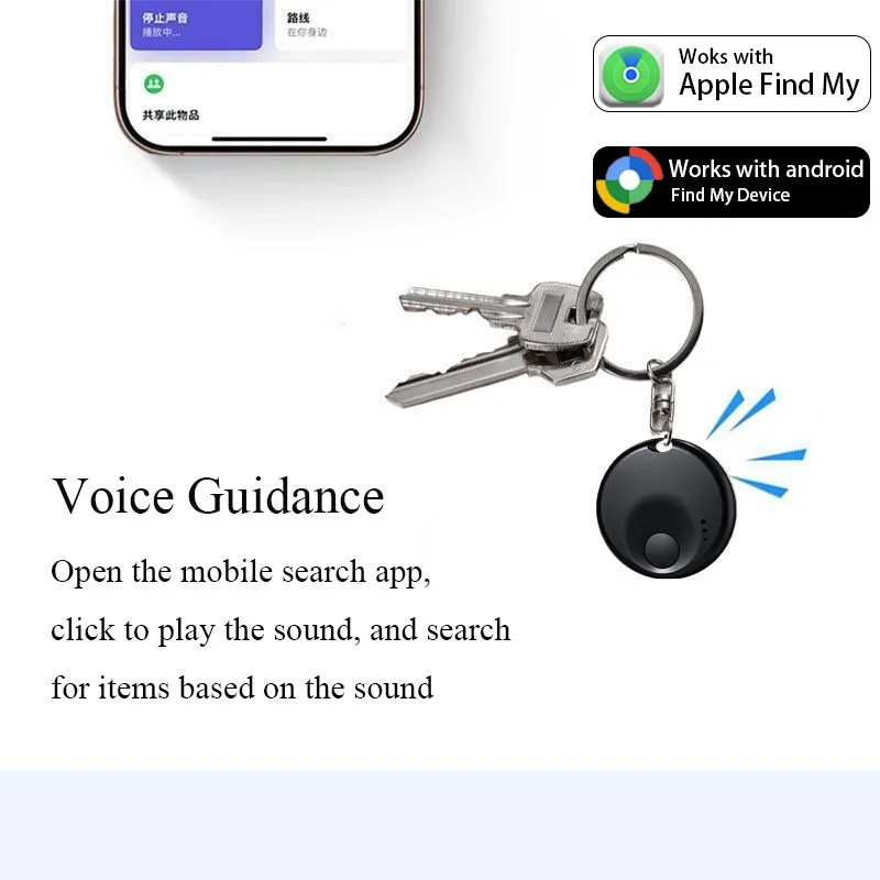 

Dual System SmartTrack Link Smart Tag for Apple or Android Find My Key Bluetooth GPS Tracker For Earbud Luggage MFi Finder