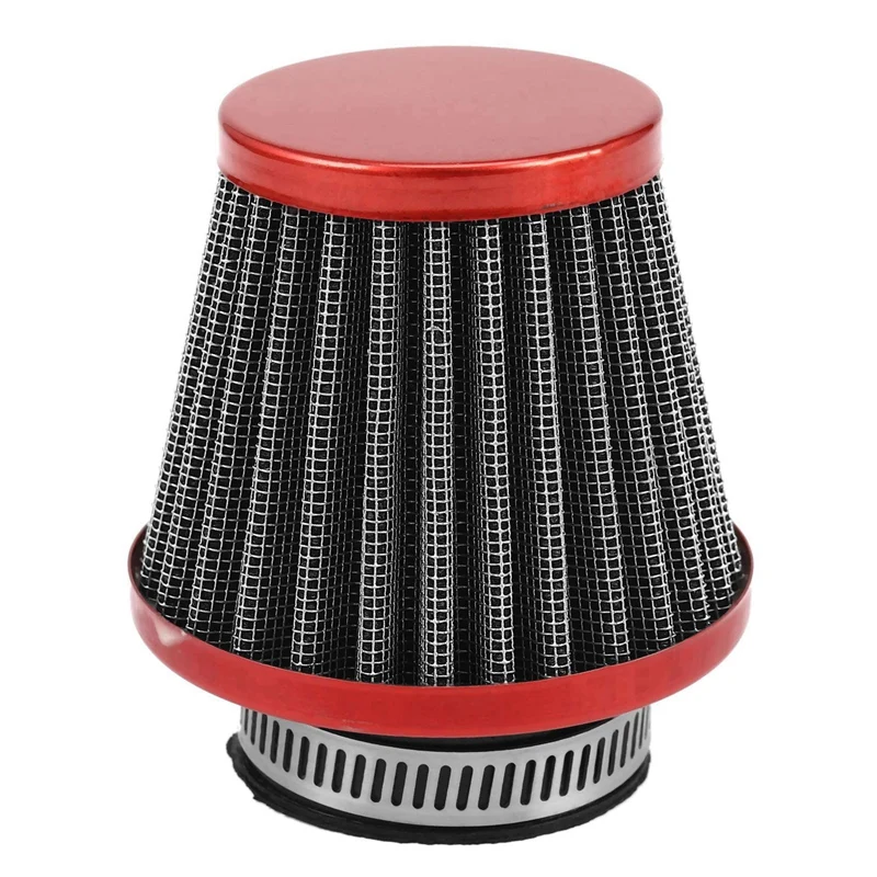 2 Pcs 38Mm Air Filter Intake Induction Kit For Off-Road Motorcycle ATV Quad Dirt Pit Bike Head Cleaner, Red & Blue image 2