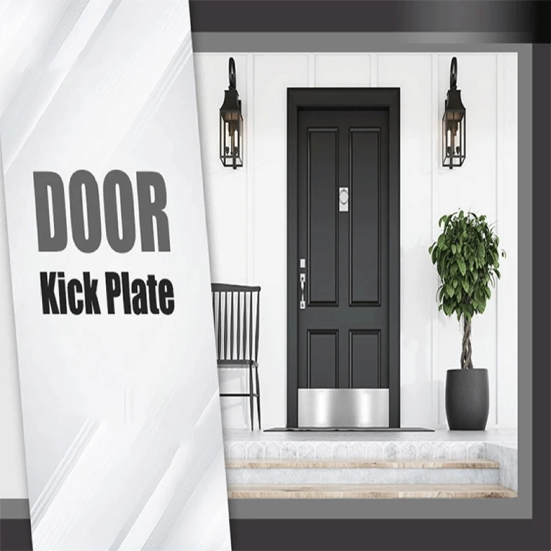 2pcs Door Push Plate Durable Metal Door Plate for Exterior Door Kicking Plates Drop shipping