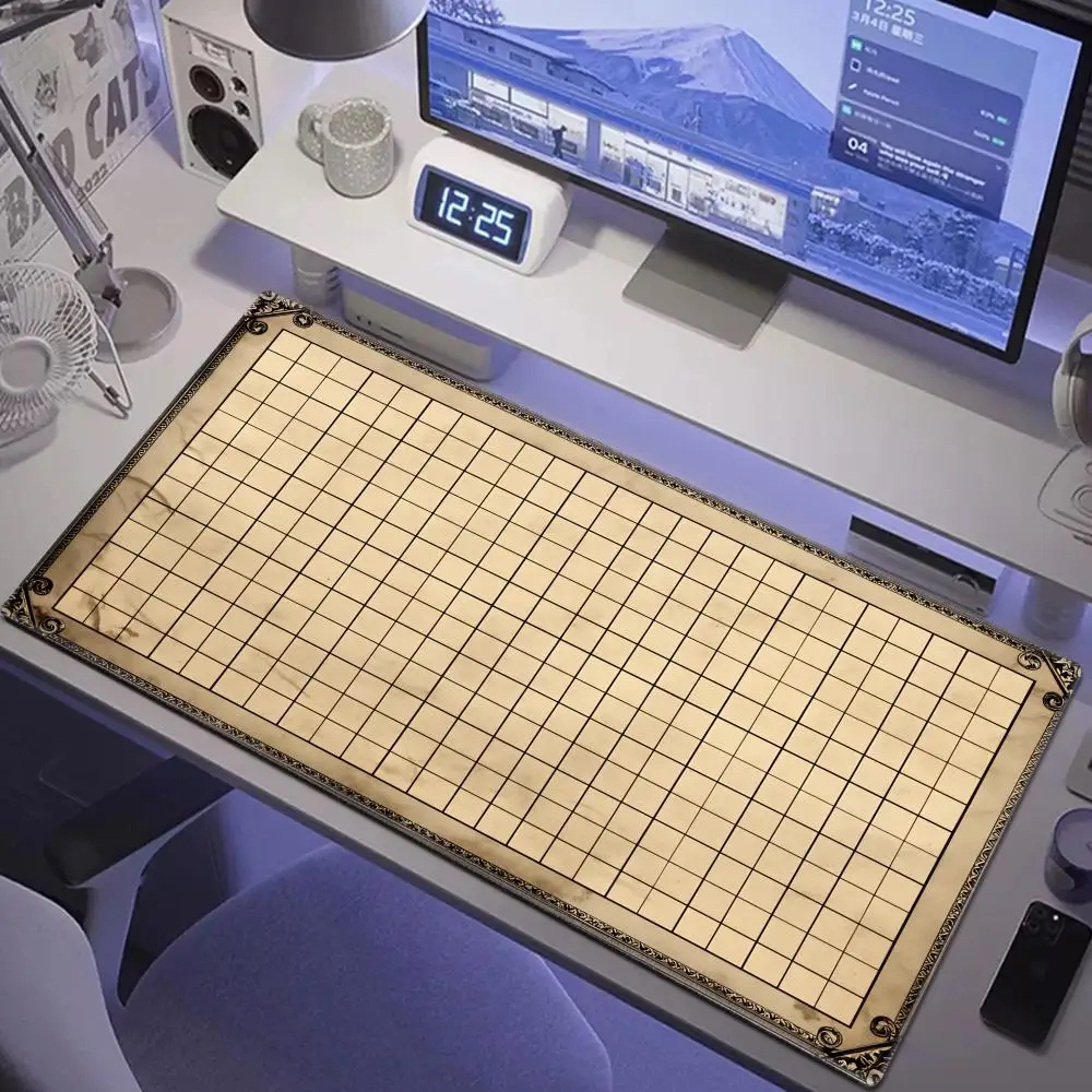 

HYBXAXC Vintage Grid Tabletop Game Mat Magic Party Game Mat Durable Rubber for Games Mouse Pad Desk Mats Friendly Design