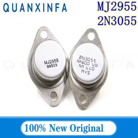 5PCS MJ2955 2N3055 Iron Cap TO-3P Igniter/Transistor Paired Amplifier Tube Brand new original