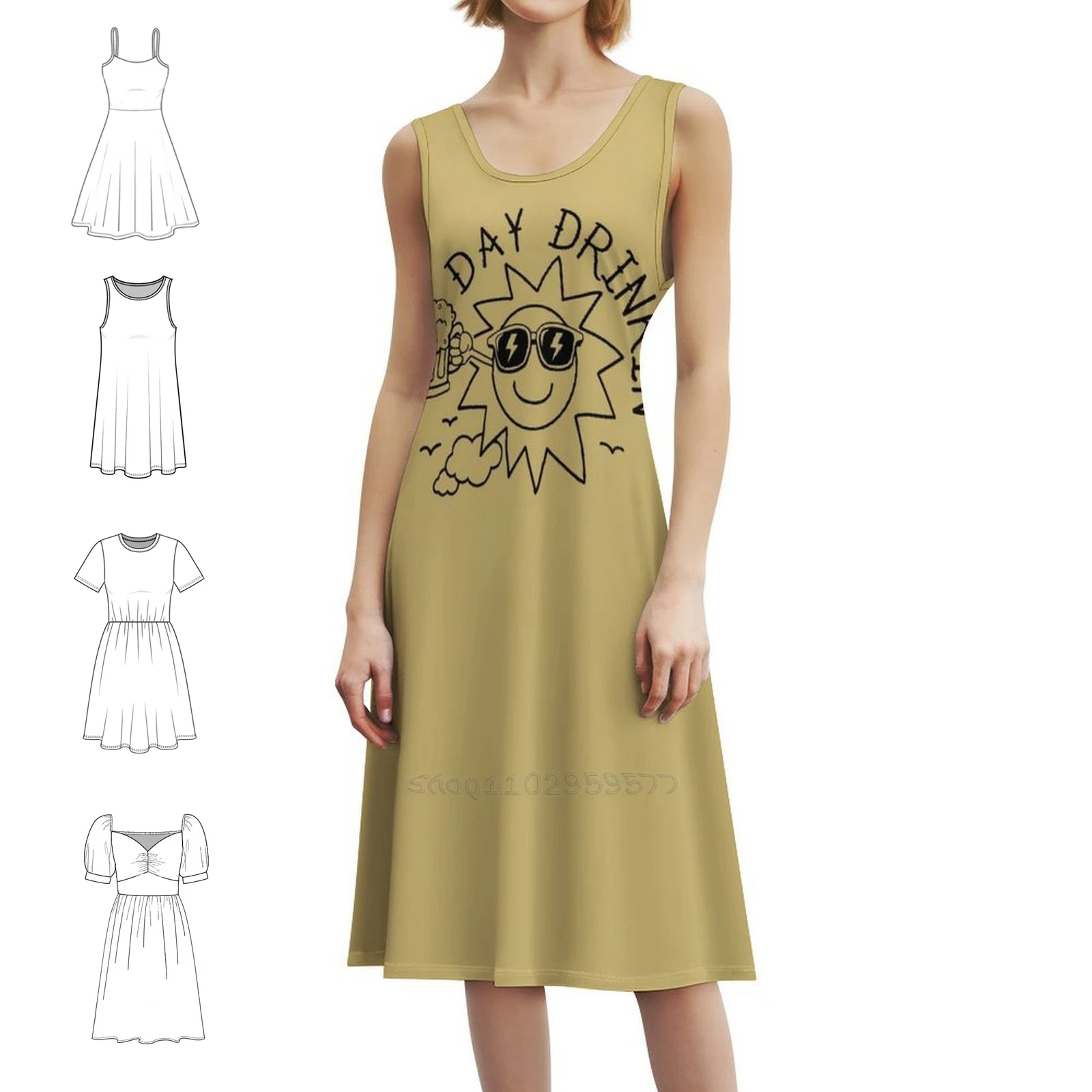 Engraçado cerveja vintage cerveja dia bebendo cerveja retro unisex floral blusa vestido para mulheres primavera verão vestido casual para festa