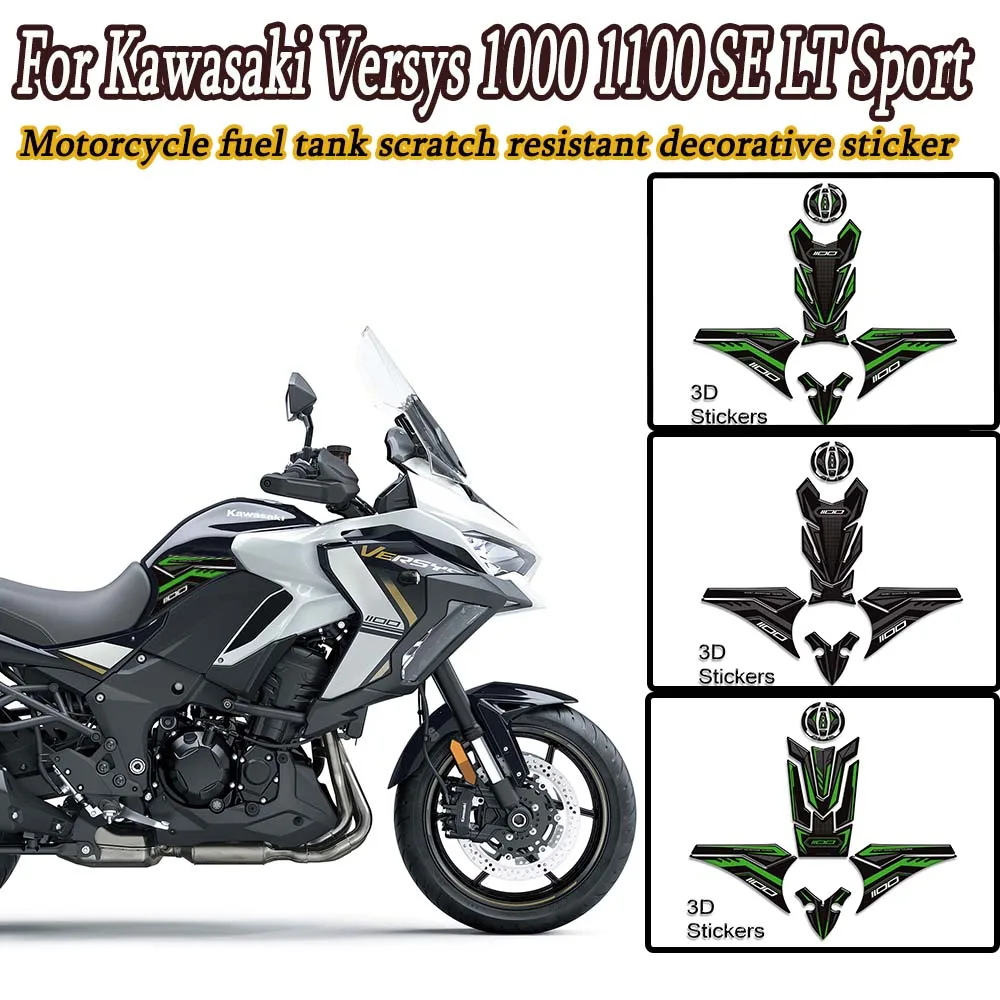 Motorcycle Anti-slip Fuel Tank Pad Knee Tank Pad Protection Stickers Decals Accessories For Kawasaki Versys 1000 1100 SE LT