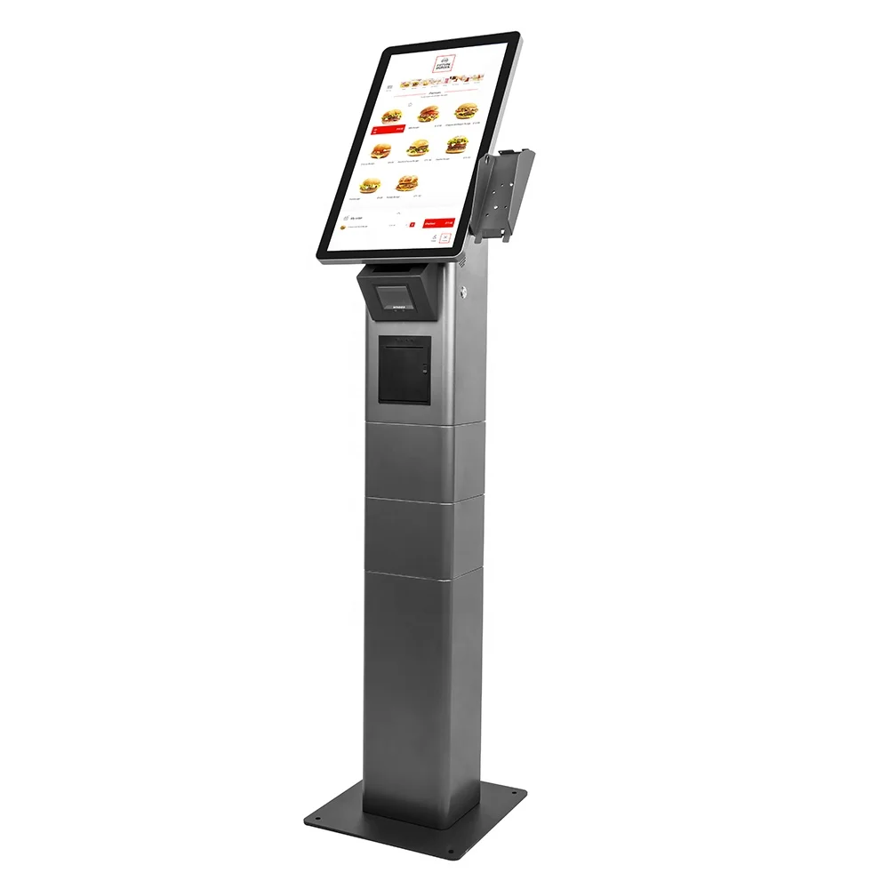 High performance 21.5 inch display touch screen Self Payment Kiosks for 80mm printer 2D scanner