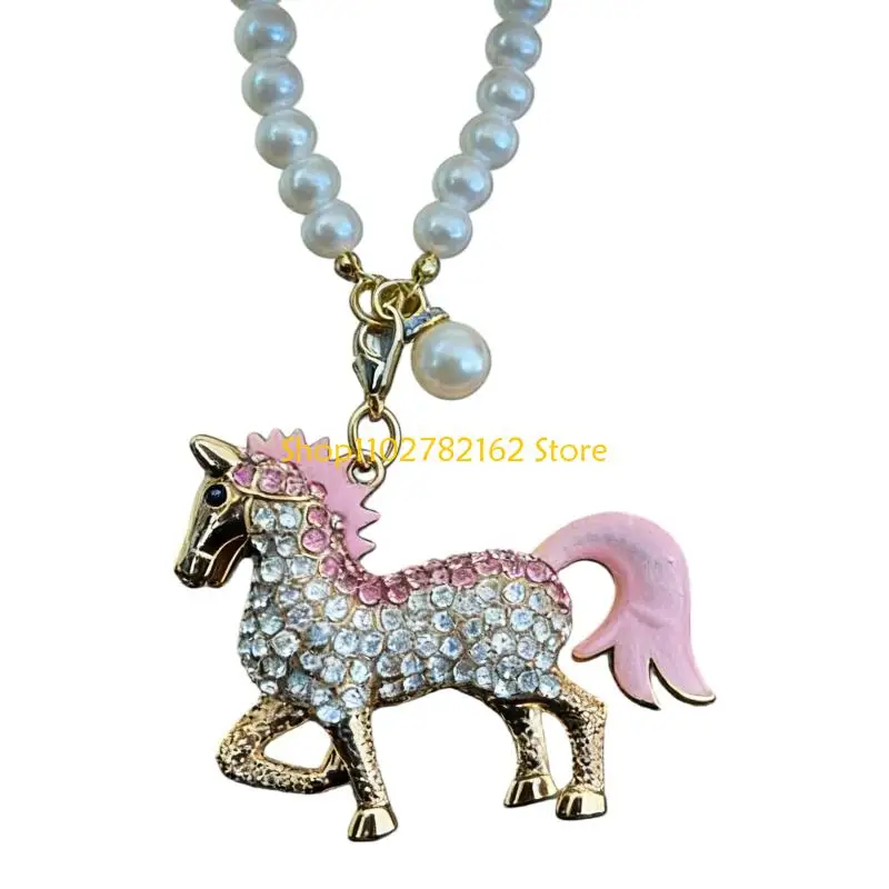 

547B Sparkling Rhinestones Horse Decoration Ornament Hanging Piece For Vehicles