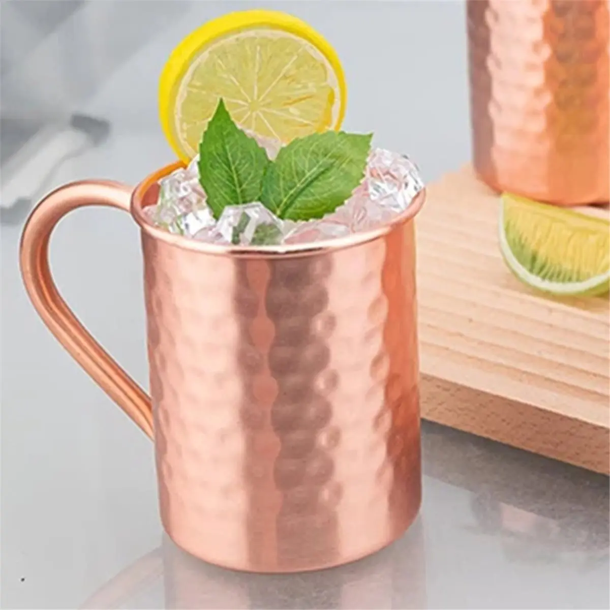 Premium Household 400ml Moscow Mules Mug Stainless Steel Handmade Long-Lasting Cocktail Cup for Home Bar Drinkware Gift