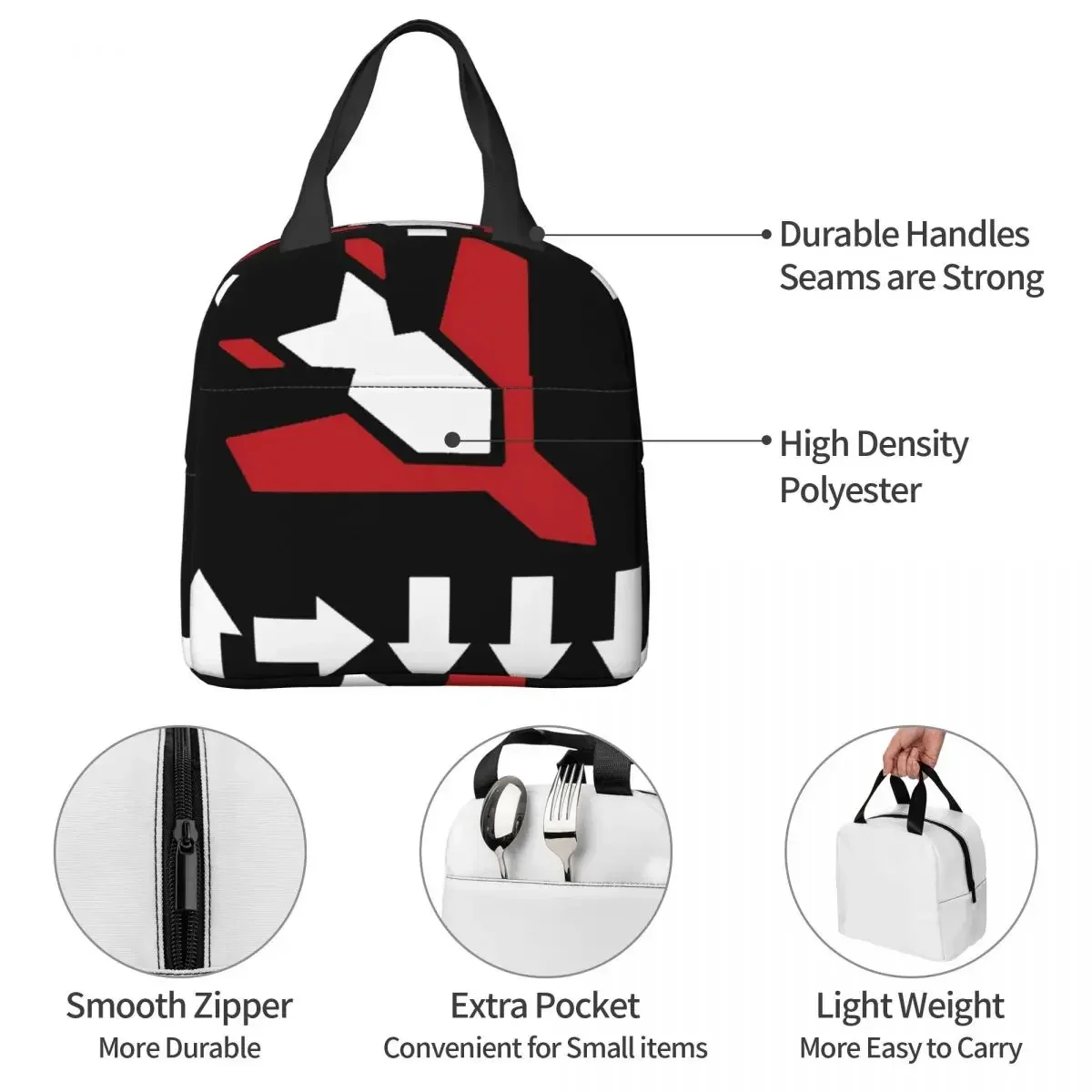 Helldivers Stratagem 500 Kg Bomb Lunch Bag Unisex Portable Cooler Insulated Lunch Box Food Bento Box view 6