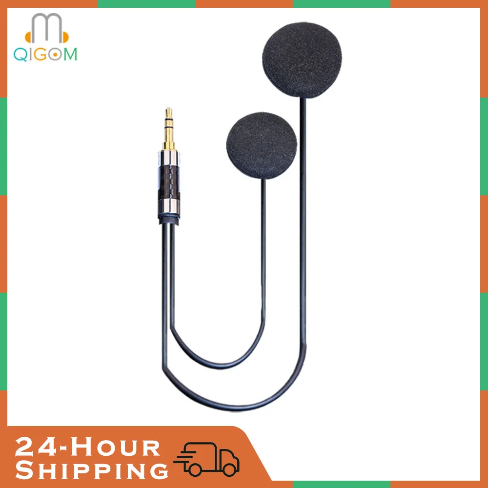 

QIGOM Helmet Riding Headset, Threading Hole Design, Upgrade Modification HIFI Unit, for 3.5MM Interface Bluetooth Receiver