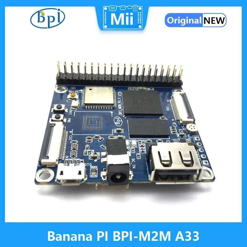 Gels PI BPI-M2M Allwinner A33 façades Core 512MB DDR3 No eMMC Support CSI DSI WIFI BT 4.0 Run Android 6.0 et Linux UbunaryTina