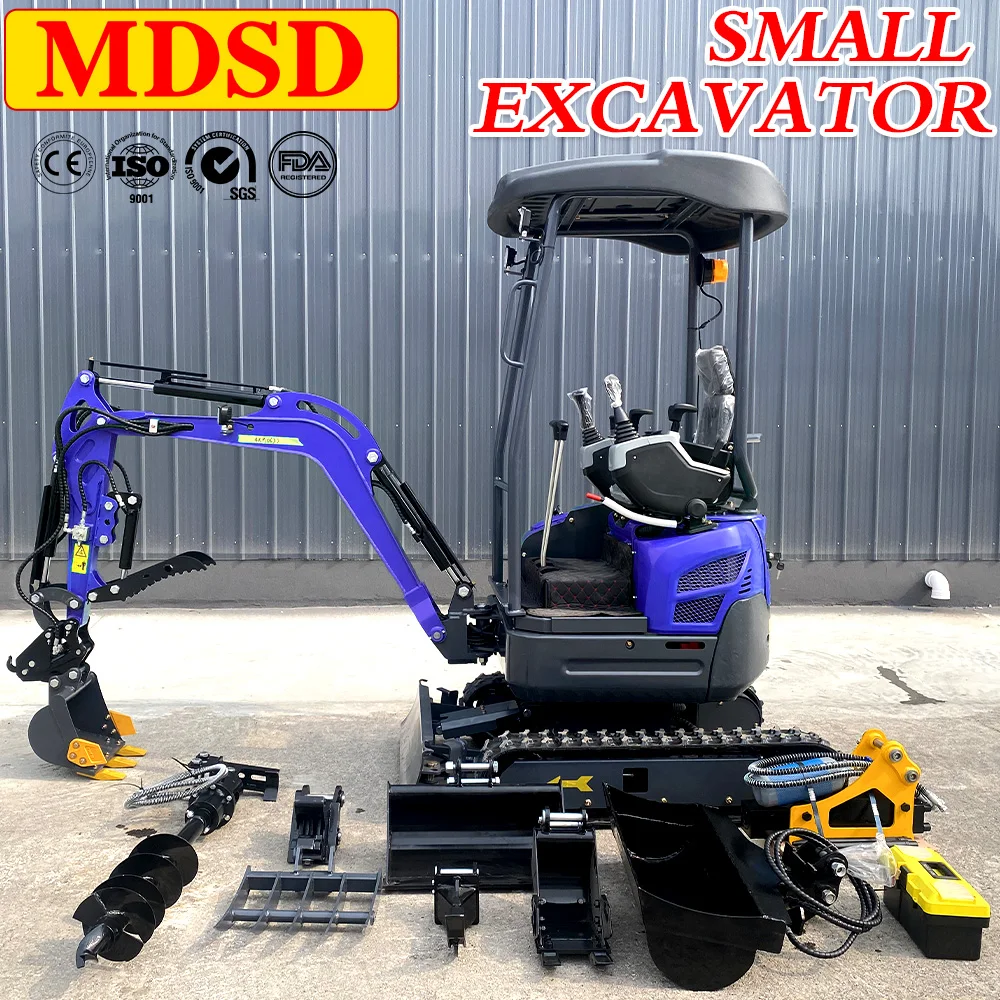 سعر مخفض 2T حفارة الذراع الطويلة الزاحف حفار صغير مع مرفق حفارة صغيرة عالية الجودة لشحن Kubota DDP #2