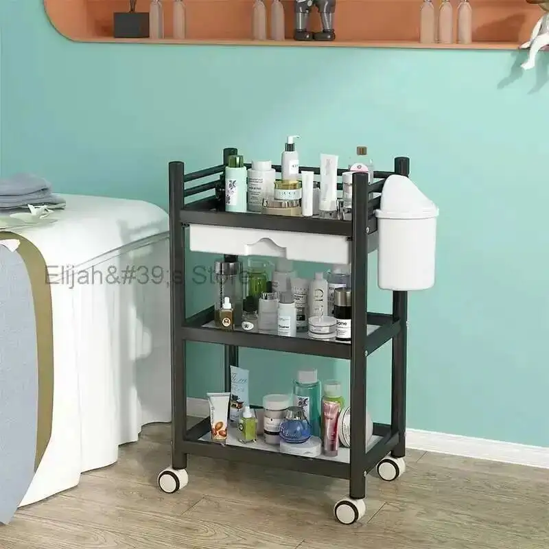 Storage Rolling Trolley Beauty Salon Aesthetic Multifunction Spa Salon Trolley Toolbox Carrito Spa Barbershop Furniture MQ50TC
