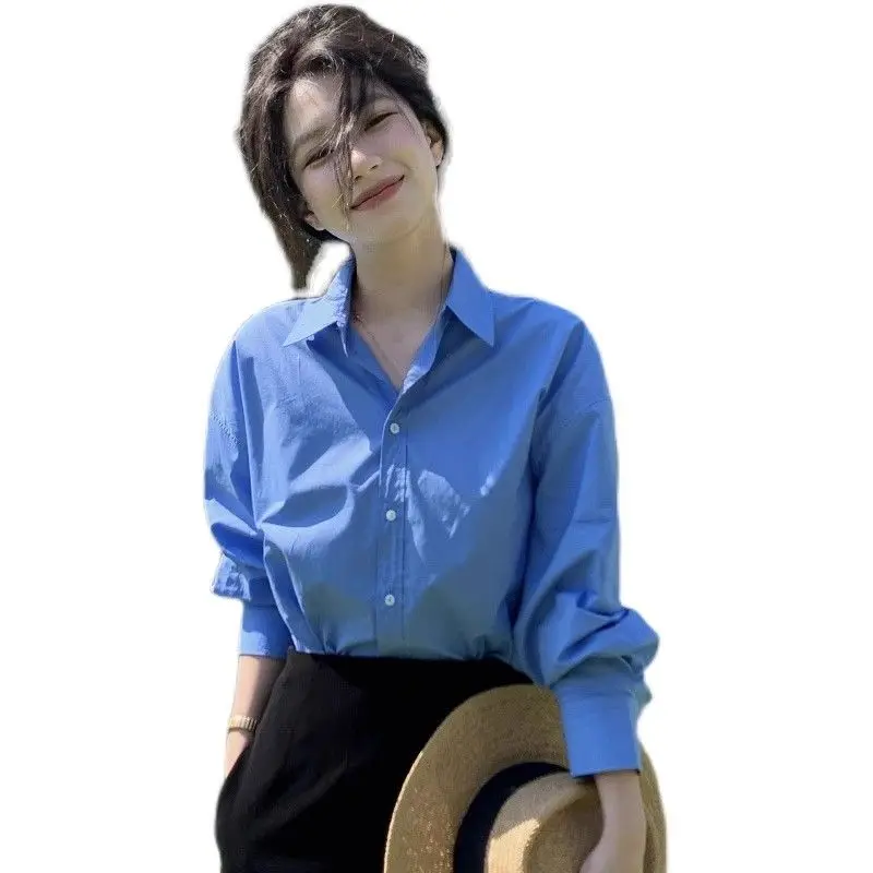 Spring and Autumn Woman\'s Clothing Solid Color French Romantic Fashion Style Office Lady Simplicity Preppy Style Casual Niche