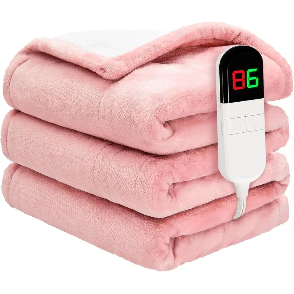 

Electric Blanket Twin 62"84" - Premium Cosy Sot Electric Blanket with 6 Heating Levels, ast Heating lannel Sherpa Blanket or Bed