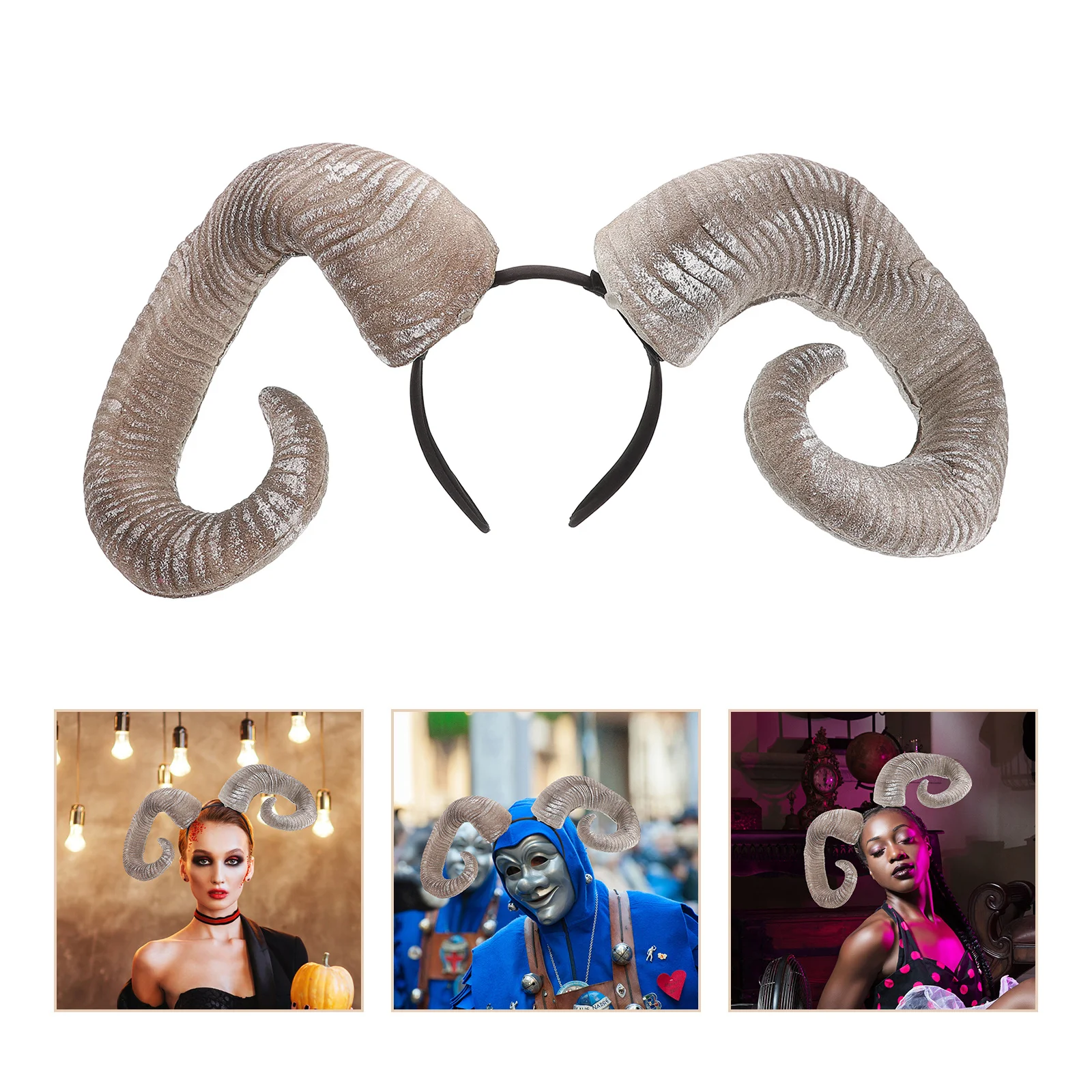 

Lightweight Horn Headband Comfortable Hair Hoop for Party Cosplay Festival Hair Accessories Ox Horn Headbands