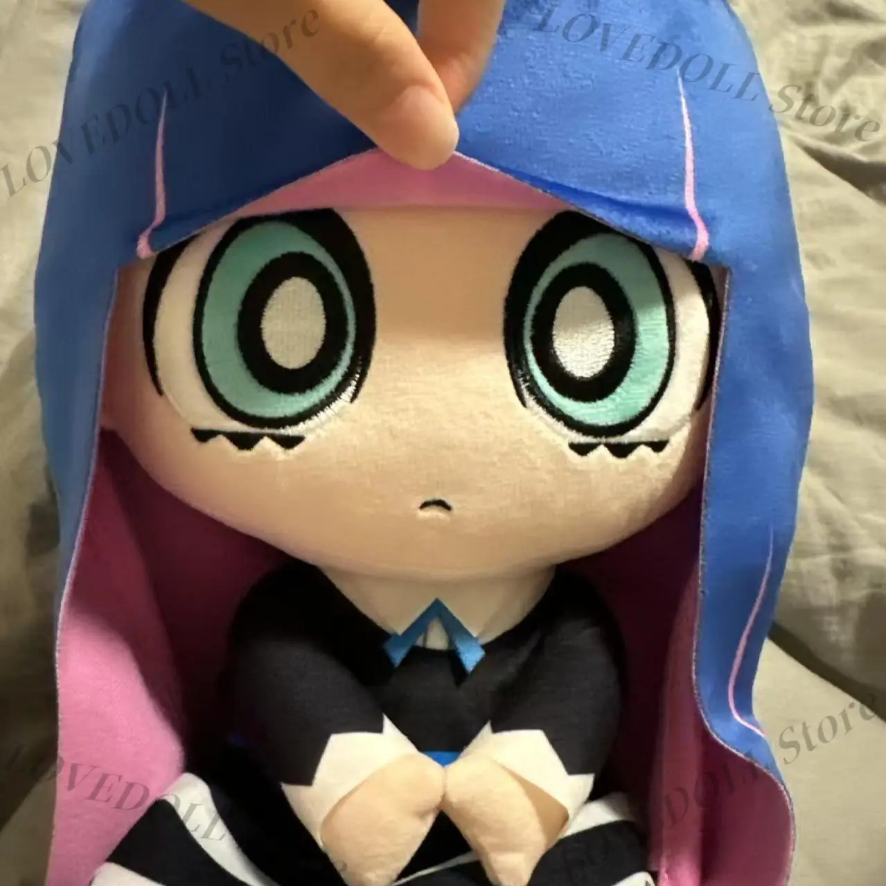30CM Lovely Panty & Stocking with Garterbelt  Plush Doll Stuffed Body Cosplay Chain Clothes Cotton Mascot Ornament Xmas Present