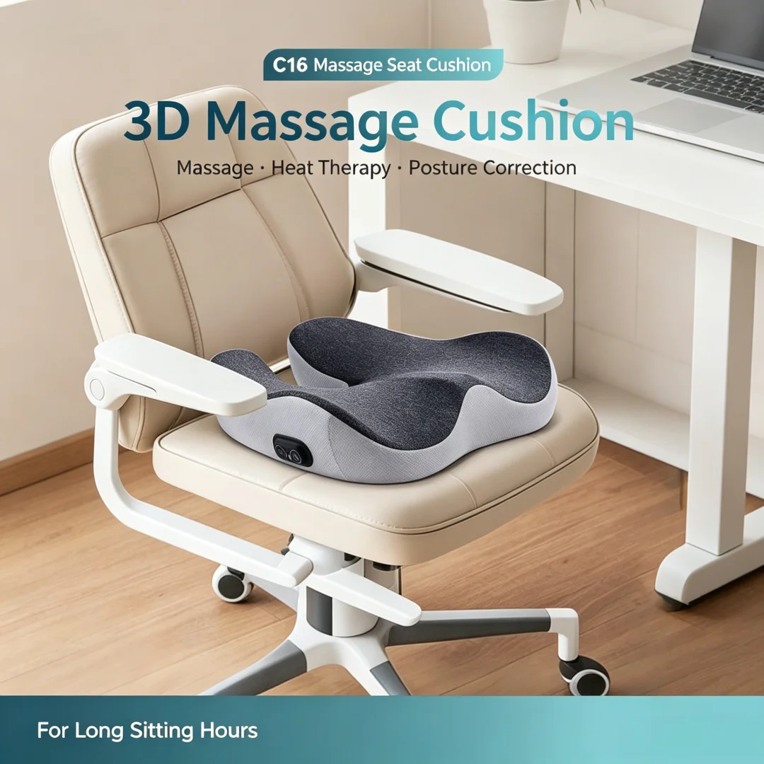 Pregnant Women & Post‑Surgery Hemorrhoid Seat Cushion Memory‑Foam Tailbone Decompression Butt Pad for Long‑Time Office Sitting P
