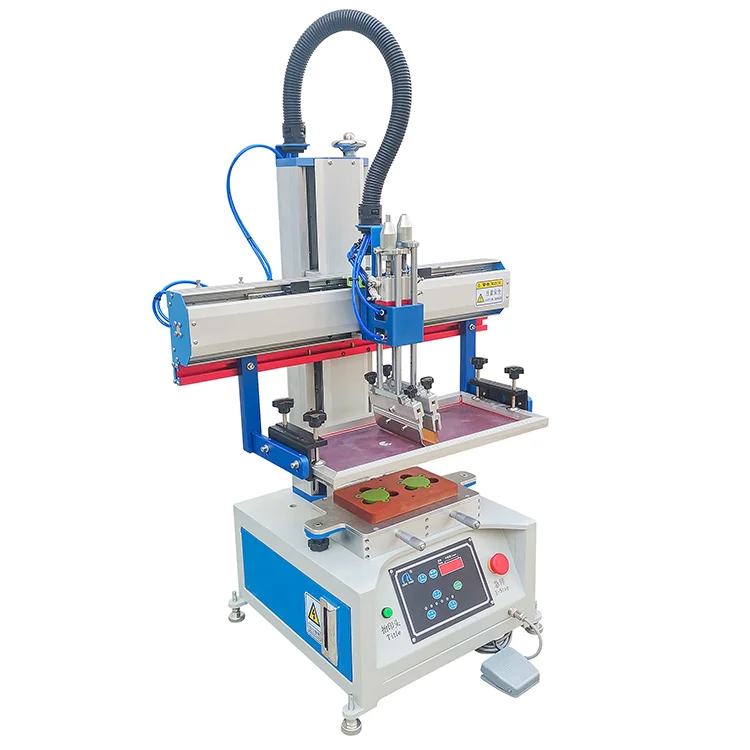 Pneumatic Silk Screen Printing Machine Servo Serigraphic Print Kit Flatbed Press Printers For Battery Lighter