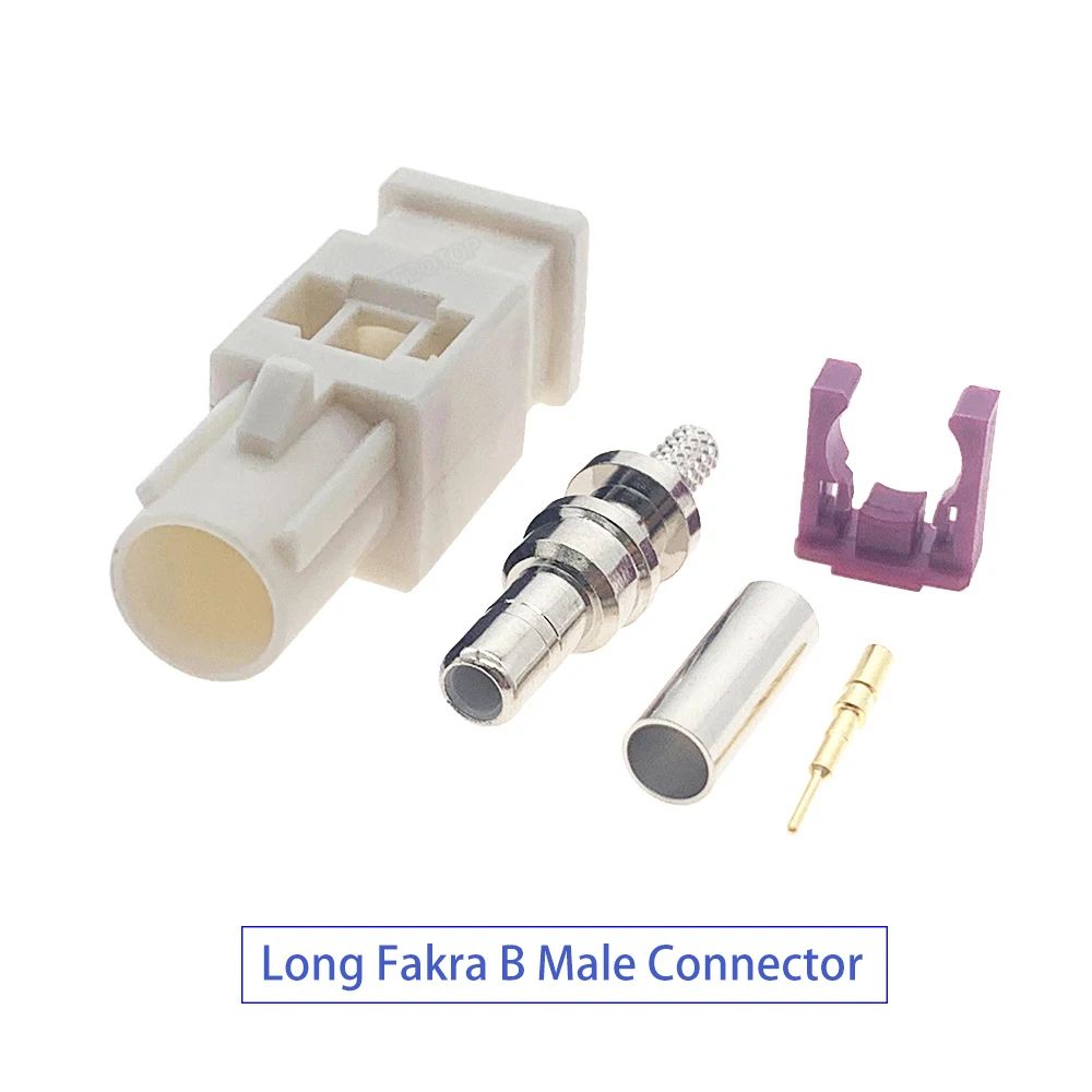 Extension Fakra A B C D E G H K Z Male Plug Crimp RF Coaxial Connector for RG316 RG174 Cable Car Radio FM GPS Antenna Adapter view 5