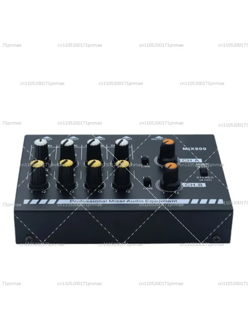 Mix800 Sound Mixer Audio Amplifier Ultra-Compact 8 Channel Mono Stereo 1/4