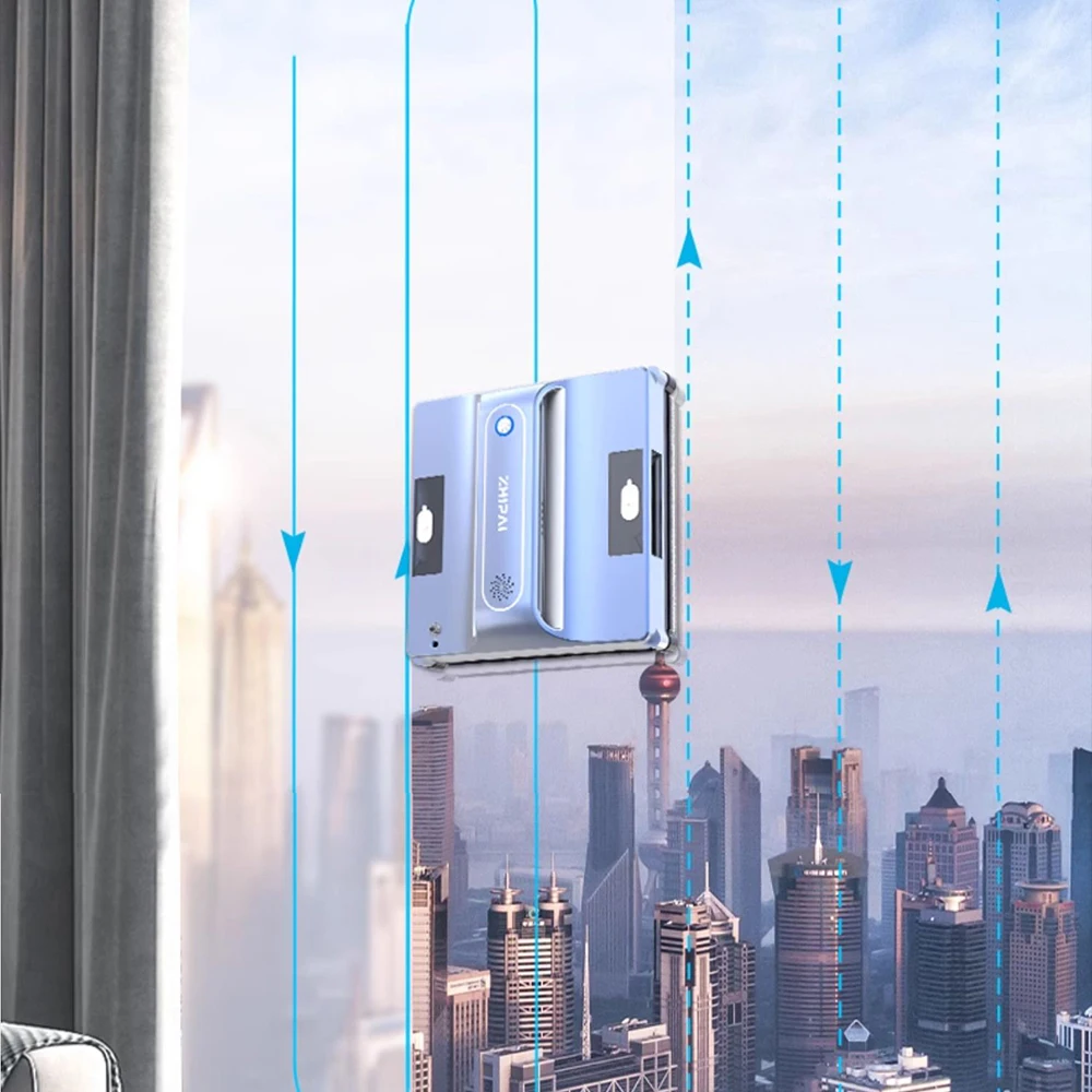 2024 ZHITAE Electric Window Vacuum Cleaner Robot Z7S PRO 6000PA for home Auto Window Cleaning Washer Fast Safe Smart Planned