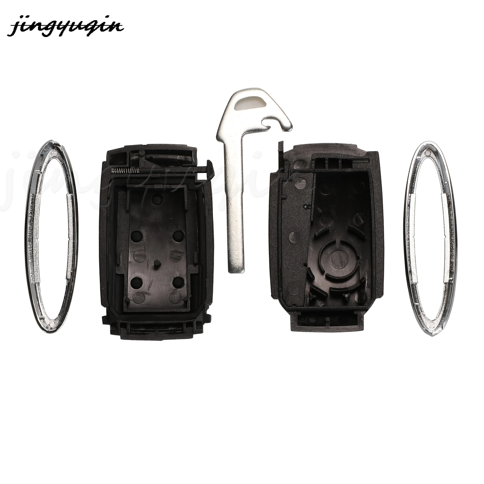 Jingyuqin 5 Bottoni Sostituzione Chiave A Distanza Dell'automobile Borsette Caso Fob Per Jaguar X XF XK XKR X-Type S-Type 2007-2011 Con Lama Uncut