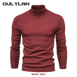 2024 Plus sized Highneck Pullover Knitted Sweater For Men Autumn Winter Multi Color Warm Soft Pullover Male Casual Slim Fit Tops