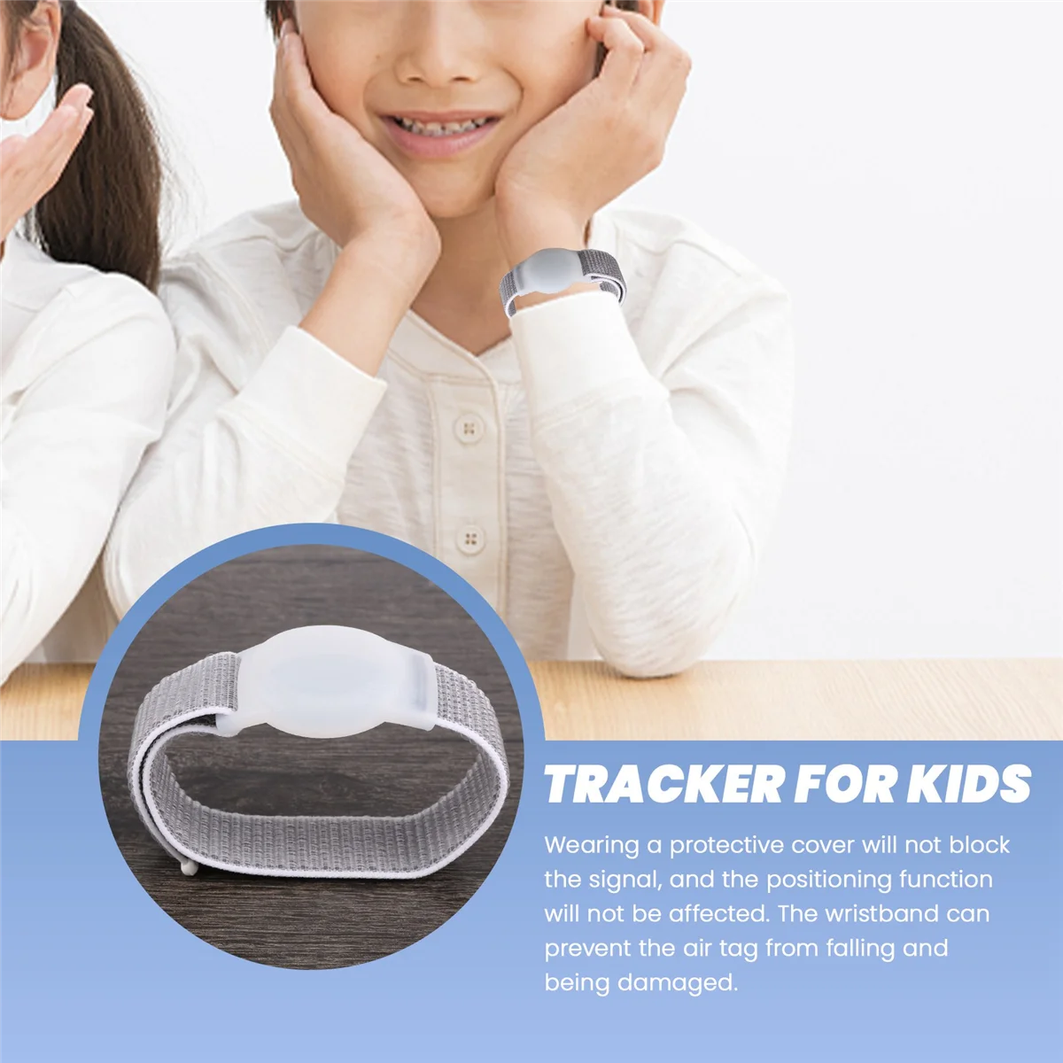 Kid Polsband Compatibel Met Apple Airtag, Beschermhoes Voor Air Tag Gps Tracker Houder Met Nylon Armband H