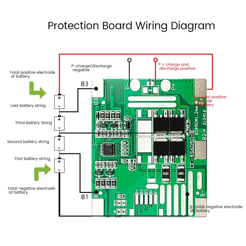 4S 16.8V 12A BMS Li-Ion Lithium Battery Protection Board Enhance/Balance Charging Module For Electric Tools Accessory