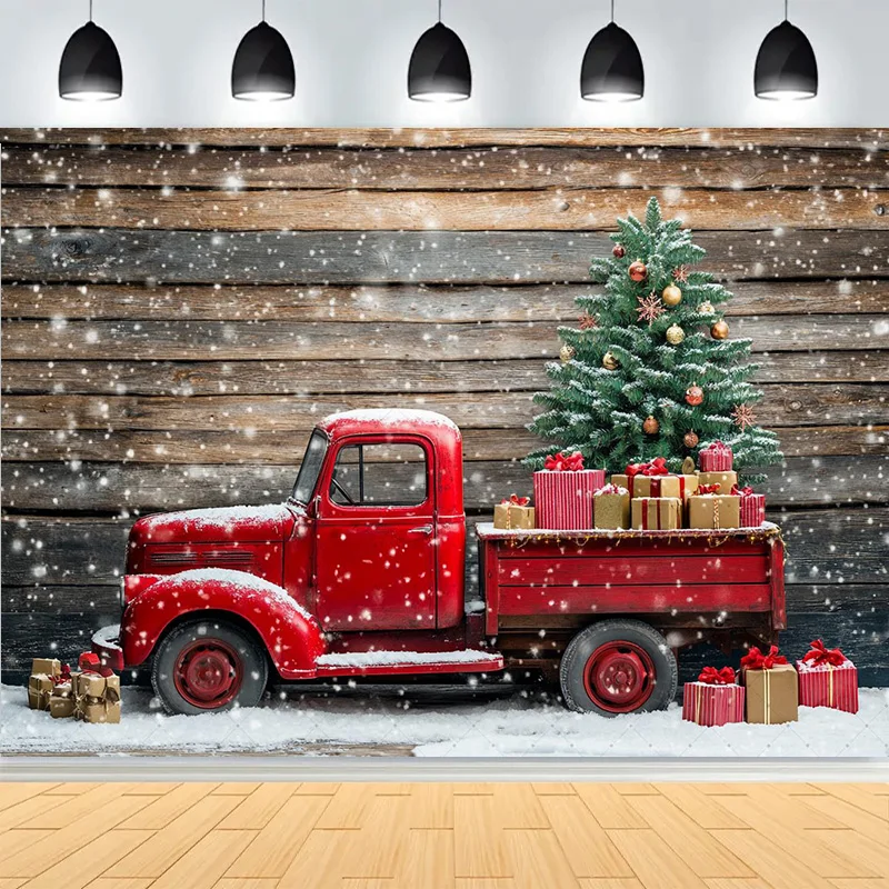 Winter Merry Christmas Festive Windows Photography Background Snowflakes Birthday Party New Year Photo Studio Backdrops EW-55